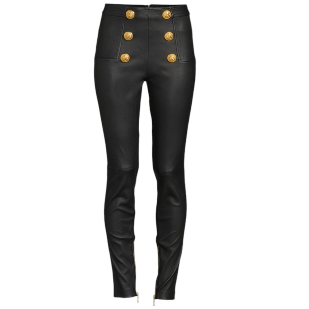 BALMAIN Iconic Leather Pants
